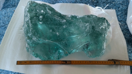 Preview: Glasbrocken türkis, ca. 400mm